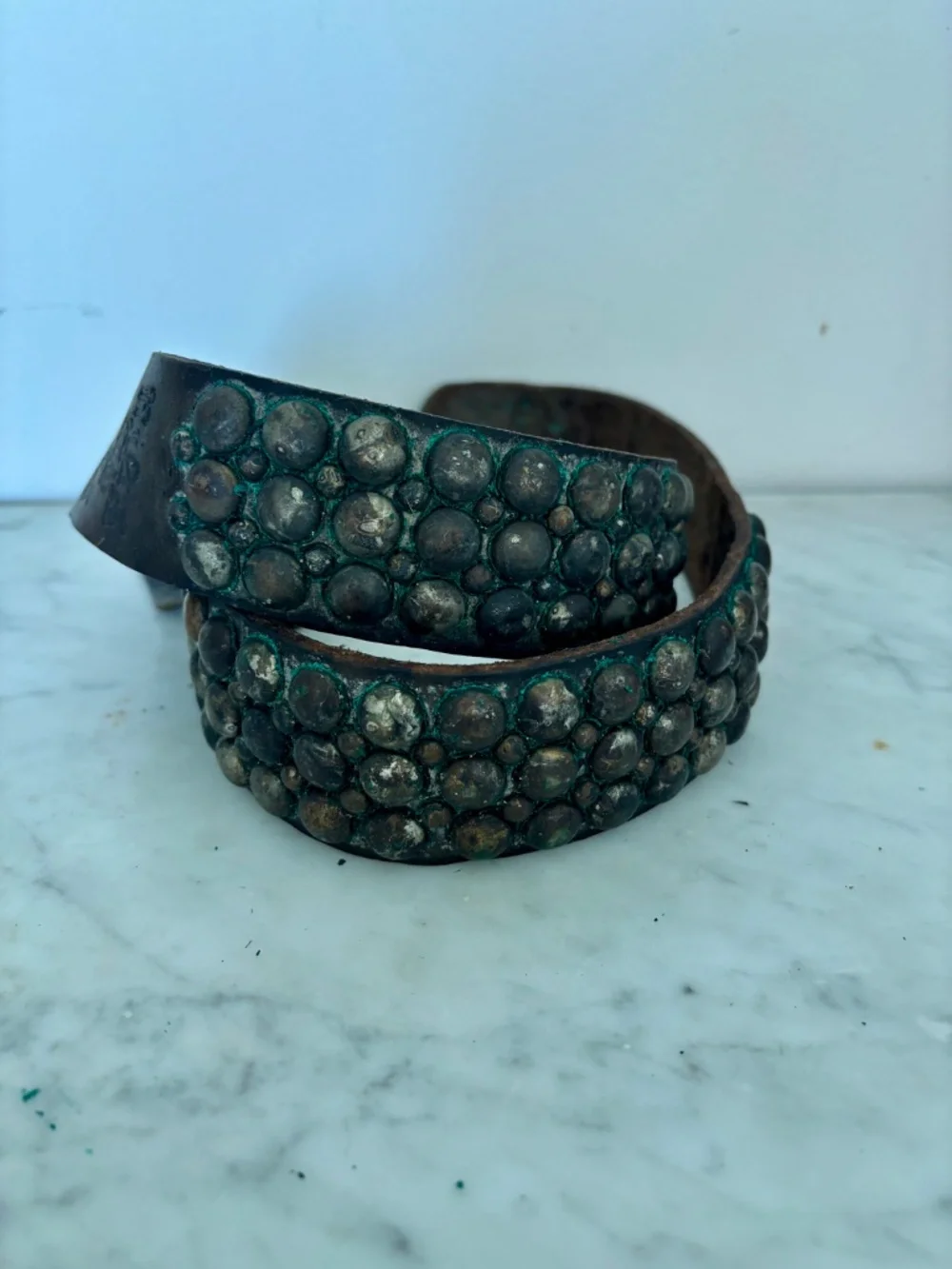 Authentic Vintage studded Rock n Roll Belts, real bread spots